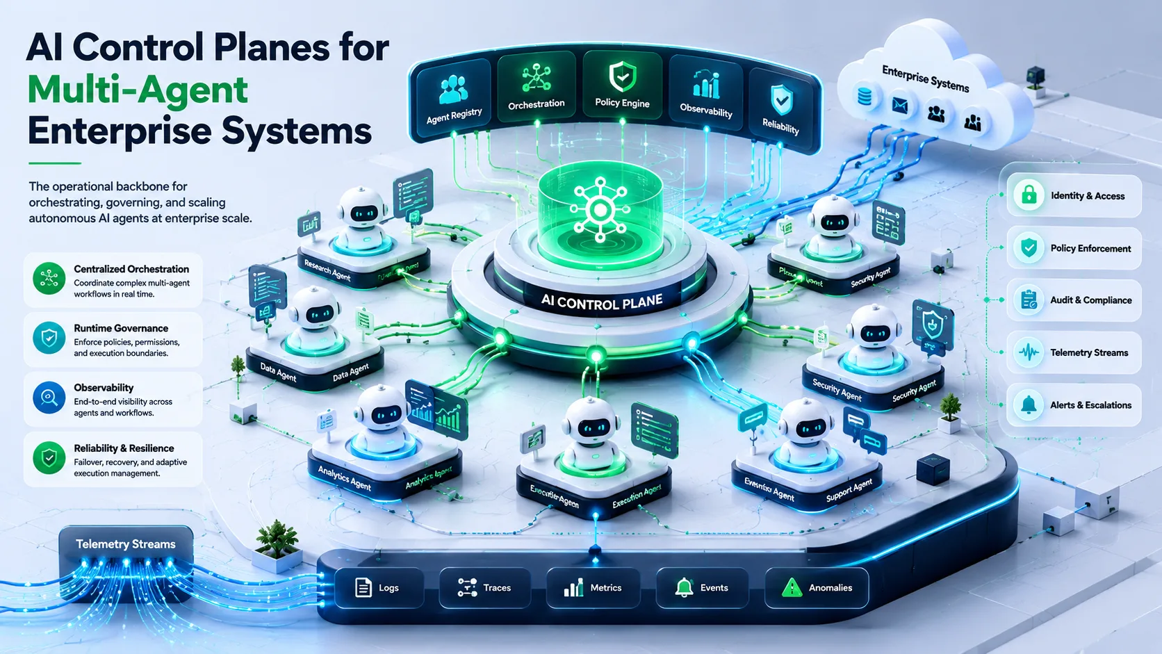 AI Control Planes for Multi-Agent Enterprise Systems